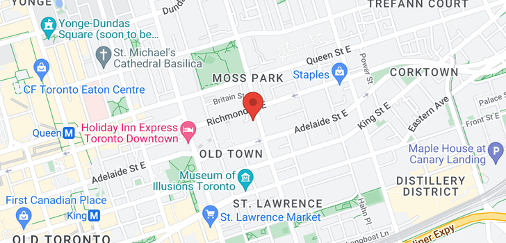 map of #107 -90 SHERBOURNE AVE